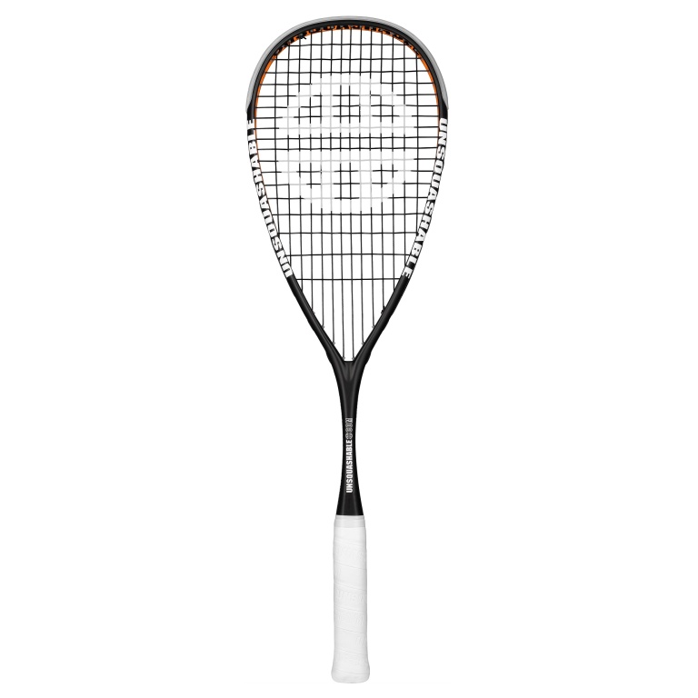 UNSQUASHABLE Squashschläger James Willstrop Hero (130g/grifflastig) 2024 schwarz/orange - besaitet -